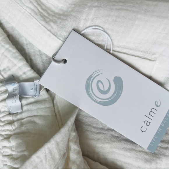 JOHNNY WAS Calme’ Top * 100% Cotton * White * Size Large * - Picture 5 of 6